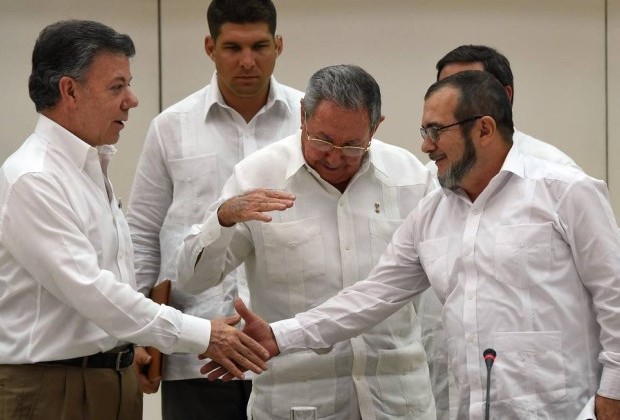 CUBA-COLOMBIA-FARC-CONFLICT-PEACE-CASTRO-SANTOS-TIMOCHENKO-GOO2D47LA.1