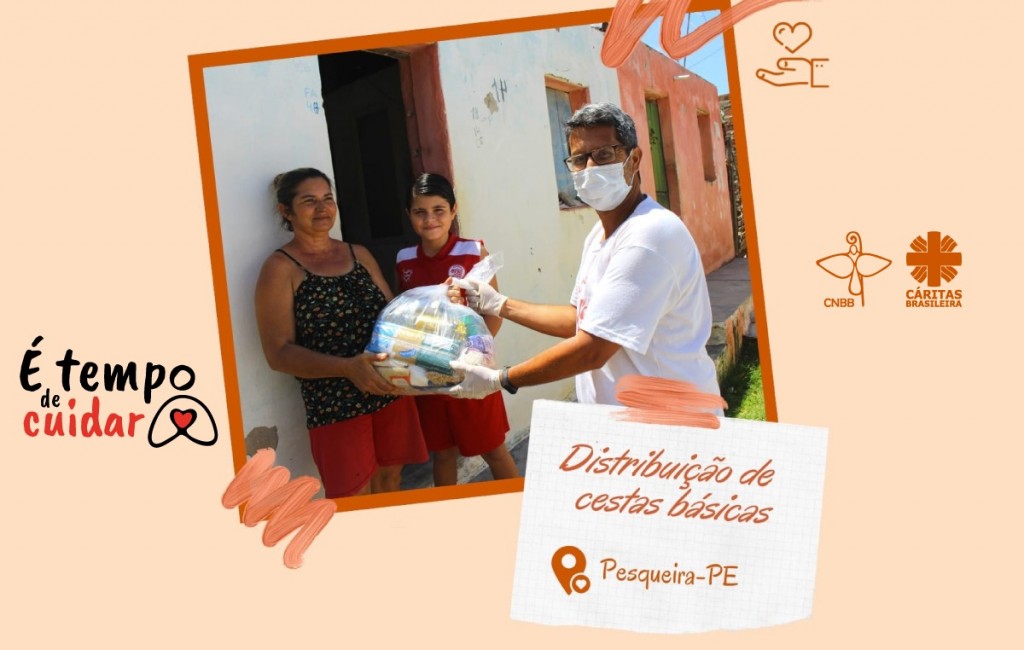 Paróquias ajudam famílias em situação de vulnerabilidade diante da pandemia do coronavírus.