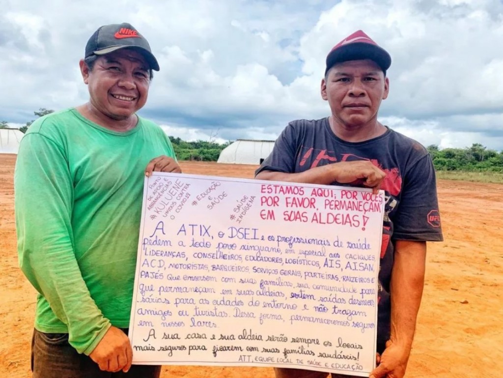 Povos do Xingu temem até os profissionais da saúde; “não tragam amigos ou turistas”. Crédito da foto: Divulgação