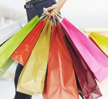 Woman carrying shopping bags