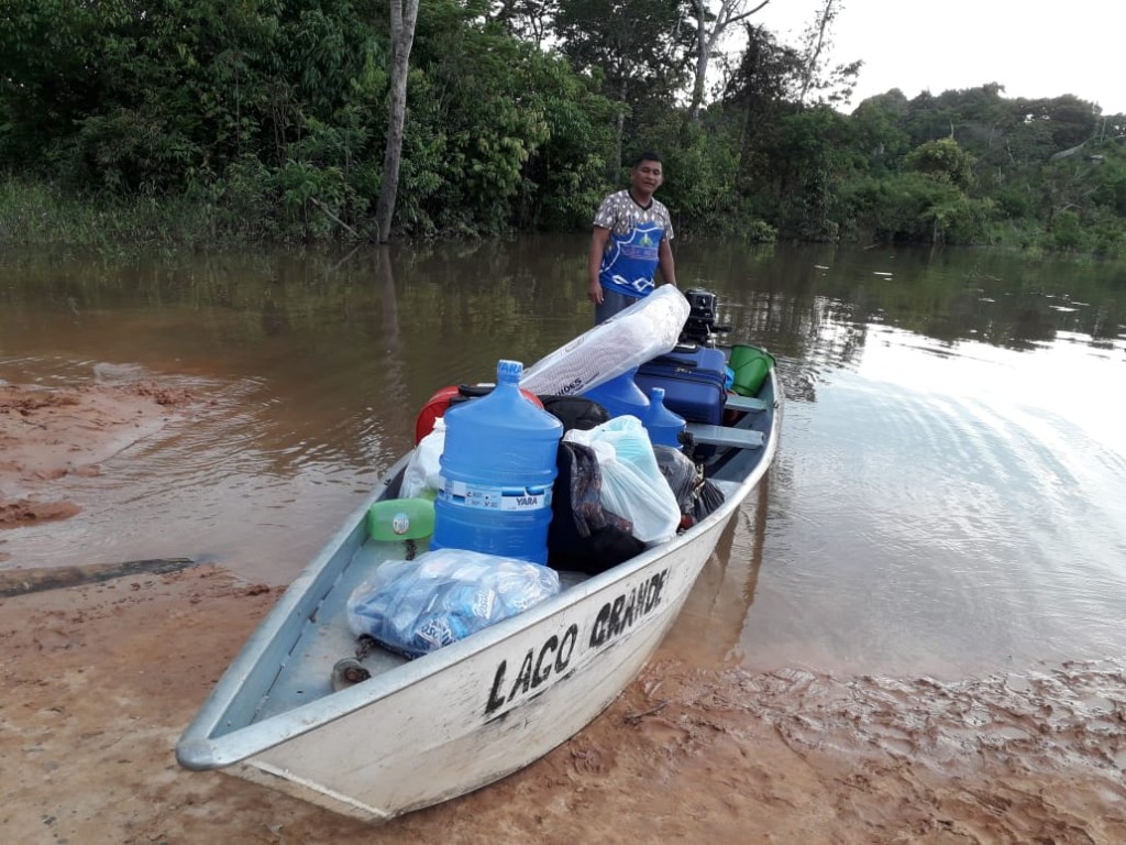 Comunidade de indígena Tikuna está sendo monitorada pela Sesai. (Foto: Secretária Municipal de Saúde de Santo Antônio do Içá)