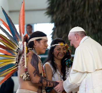 Encontro do Papa Francisco com indígenas em Puerto Maldonado  (Vatican Media)