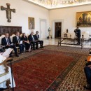 O Papa com uma delegação de advogados de países membros do Conselho da Europa signatários do Apelo de Viena. Foto: Vatican Media