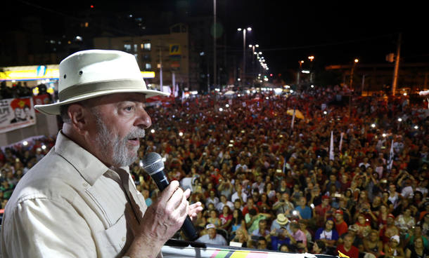 Former Brazilian President Luiz Inacio Lula da Silva attends a rally in Sao Leopoldo, Rio Grande do Sul state, Brazil March 23, 2018. REUTERS/Diego Vara