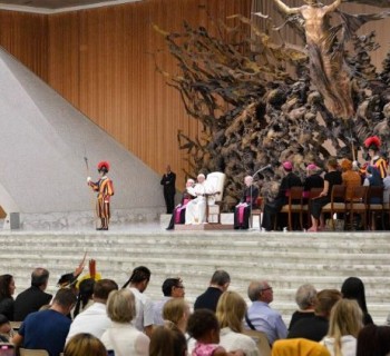 Um dos momentos da audiência geral desta quarta-feira, 23 de agosto (Vatican Midia)