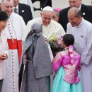 Papa Francisco é recebido pela presidente Park Geun-hye. Foto: Reuter