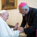 Papa Francisco recebe Dom Elio Rama na visita ad Limina em Roma. Foto: Arquivo Pessoal