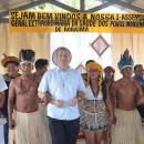 Bispo da Diocese de Roraima, Dom Mario Antônio participa da abertura da Assembleia dos povos indígenas. Foto: Jacir J.Filho (colaborador da Ascom/CIR)